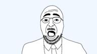 clothes glasses klaus_schwab mustache necktie open_mouth soyjak stubble suit template transparent_background variant:schwabson // 1920x1080 // 30.1KB