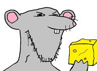 animal arm buck_teeth cheese ear grey_skin hand holding_object merge rat smile soyjak stubble subvariant:splicejak variant:impish_soyak_ears // 531x390 // 30.7KB
