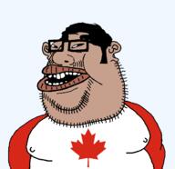aryan beard black_sclera buck_teeth ear fat fixed flag:canada glasses hair leaf leafmutt lips nipple subvariant:canuckmutt subvariant:impish_amerimutt transparent_background variant:impish_soyak_ears variant:meximutt variant:pajeetjak // 1654x1604 // 57.3KB