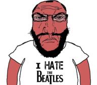 angry arm beard closed_mouth clothes glasses heart i_hate punisher_face red_skin soyjak subvariant:science_lover text the_beatles tshirt variant:markiplier_soyjak // 970x850 // 454.8KB