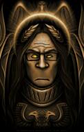 2015 aquila closed_mouth eagle emperor_of_mankind frown golden_spin hair halo laurel subvariant:neutralplier variant:markiplier_soyjak warhammer yellow_eyes // 1250x1960 // 2.8MB
