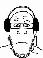 bald glasses headphones looking_at_you music neutral stubble subvariant:neutralplier variant:markiplier_soyjak video // 600x800, 30.1s // 5.1MB