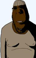 black_skin closed_mouth fleece_johnson gay glasses hair homosexual soyjak stubble subvariant:hornyson the_booty_warrior variant:cobson // 948x1547 // 87.6KB