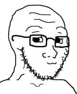 :3 bald cute glasses meta:Not_OC pussymouth stubble uwu variant:soyak white_background // 444x540 // 98.5KB