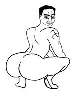 arm ass foot full_body glasses leg nazism nsfw smile smug soyjak swastika tattoo variant:chudjak // 434x540 // 32.6KB