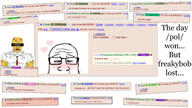 pol_(soyjak.party) poltard OrientalTrollface_(user) blush flag:canada flag:hungary flag:portugal flag:russia flag:united_kingdom flag:united_states get gets glasses meta:pornographic_content meta:tagme multiple_soyjaks namefag_drama namefags soyjak_party sponge spongebob_squarepants stubble subvariant:muscular_chud subvariant:neutralplier variant:chudjak variant:markiplier_soyjak website white_background yellow_skin // 1920x1080 // 463.2KB