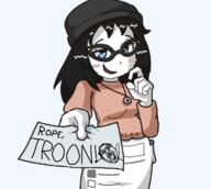 art bloodshot_eyes crying drawGOD drawfag drawing holding_object open_mouth paper rope smug soyjak suicide tongue troon variant:bernd variant:soytan // 1206x1080 // 77.3KB