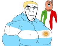 a10_eyes argentina aryan blue_eyes brown_skin countrywar flag:argentina flag:italy hanging italian_excellence italy mge shitskin subhuman tranny variant:godjak variant:hydejak yellow_hair // 1691x1342 // 231.6KB