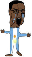 BRIMMIEST_COMMENTS_SECTION☣️☣️☣️_DO_NOT_ENTER☣️☣️☣️ argentina arm bloodshot_eyes brown_skin country crying flag flag:argentina full_body glasses hair hand leg open_mouth soyjak variant:chudjak // 914x1645 // 375.9KB
