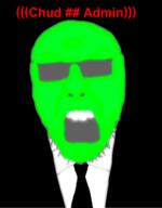 central_intelligence_agency clothes glasses glowie glowing necktie open_mouth soot soyjak soyjak_party stubble suit sunglasses text variant:feraljak_front // 800x1024 // 200.0KB