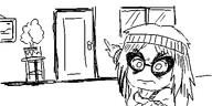 artist:sleep_chvd door glasses pointing soy soylent soylent_(cacao) the_door variant:soytan // 500x250 // 17.6KB