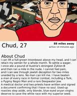 arm chud closed_mouth clothes country dating_app flag glasses hair irl_background lightning nazi_germany nazism selfie subvariant:chudjak_front swastika text tinder tshirt variant:chudjak white_skin // 1026x1280 // 171.6KB