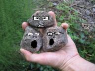 3soyjaks glasses irl_background open_mouth rock soyjak soyjak_trio variant:gapejak variant:markiplier_soyjak variant:tony_soprano_soyjak // 1000x750 // 1.5MB