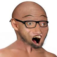 ear eyebrows glasses open_mouth realistic series:irljak stubble variant:soyak // 600x600 // 360.8KB