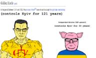 angry animal arm asian blue blue_eyes buff closed_mouth clothes country ear flag glasses hair hohol mongolia pig pink pink_skin serious soyjak stubble subvariant:chudjak_front subvariant:muscular_chud tshirt ukraine variant:chudjak variant:seriousjak vein yellow yellow_hair yellow_skin // 1259x751 // 51.0KB