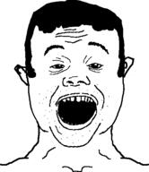 Dellor ear merge open_mouth soyjak stubble subvariant:chudjak_front teeth variant:alicia variant:chudjak // 484x561 // 12.0KB