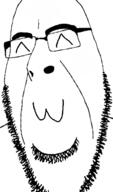 closed_eyes deformed glasses soyjak stubble uwu variant:cobson // 415x707 // 61.4KB