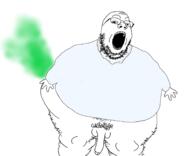 arm clothes cross_eyed fart fat glasses hairy hand leg nsfw open_mouth penis shitquality soyjak stinky stubble template tshirt variant:gapejak // 1746x1415 // 530.6KB