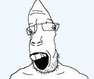 glasses open_mouth soyjak stubble teeth template transparent_background variant:parrotjak // 682x576 // 10.2KB