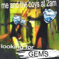 3soyjaks closed_mouth dank ear gem gem_skin irl meme night smile soyjak stubble text variant:impish_soyak_ears // 512x512 // 388.3KB