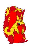 angry animal country flag full_body glasses medieval open_mouth soyjak squirrel stubble subvariant:feralsquirrel tail united_kingdom variant:feraljak wessex // 468x709 // 176.4KB