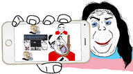 5soyjaks ^_^ ack beard biting_lip bloodshot_eyes blush chud closed_mouth crying ear eyeshadow facial_mark forehead_mark hanging holding_object holding_phone iphone lipstick long_hair meta:tagme nazism noose nordic_chad open_mouth phone queen_of_spades rope smile soyjak spade stubble subvariant:chudjak_front subvariant:hornyson suicide swastika tongue trad_wife tranny variant:alicia variant:chudjak variant:cobson yellow_teeth // 2218x1237 // 1004.7KB