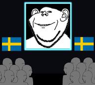 1984 country cross crowd ear flag flag:sweden glasses grey_skin multiple_soyjaks npc screen smile soyjak stubble sweden variant:impish_soyak_ears variant:soyak // 1795x1608 // 332.6KB
