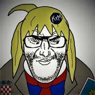 closed_mouth clothes croatia glasses knowyourmeme punisher_face soyjak stubble variant:el_perro_rabioso yellow_hair // 562x562 // 111.0KB