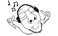 arm closed_eyes closed_mouth glasses hand headphones music musical_note smile soyjak stubble variant:fisheyejak // 1024x640 // 90.4KB
