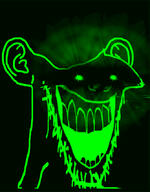 central_intelligence_agency ear glowing glowing_eyes green_eyes laughing open_mouth soyjak stubble subvariant:dentjak subvariant:splicejak variant:impish_soyak_ears // 668x857 // 406.8KB