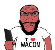 arm beard closed_mouth clothes fist frown glasses hand heart holding_object i_love punisher_face red_skin soyjak subvariant:science_lover text tshirt variant:markiplier_soyjak wacom // 1017x935 // 387.9KB