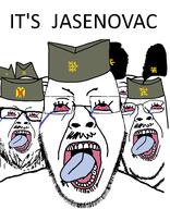 ack bloodshot_eyes crazed crying genocide glasses its_over jasenovac looking_up multiple_soyjaks open_mouth pun serbia soyjak stubble subvariant:cobson_front subvariant:wholesome_soyjak text tongue ustasha variant:a24_slowburn_soyjak variant:bernd variant:cobson variant:gapejak variant:markiplier_soyjak // 771x947 // 233.5KB