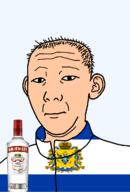 1864 animal bird bottle closed_mouth clothes crown eagle ear flag flag:kherson_oblast hair kherson_oblast neutral plant russia smirnoff soyjak text track_suit transparent transparent_background ukraine variant:kuzjak vodka white_skin // 810x1192 // 189.2KB