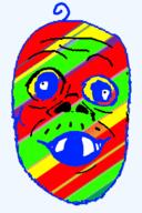 baby colorful deformed hair mustache smile soyjak subvariant:jacobson variant:a24_slowburn_soyjak // 296x444 // 36.1KB