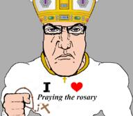 catholic catholicism christianity holding_object i_love pope pray praying rosary // 1059x929 // 180.5KB