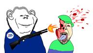 _skull ack bandu blood bloodshot_eyes brain_matter dave_and_bambi dead dnb gore gunshot joe_biden president shotgun variant:bernd variant:impish_soyak_ears // 2323x1334 // 656.7KB