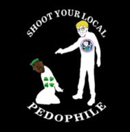 4chan 4cuck Nothing_is_beyond_our_reach brown_skin full_body gun nate pedophile shoot_your_local_pedophile shooting soyjak_party that_one_fucking_picture_of_nate_being_a_smug_little_bastard variant:bernd // 631x640 // 137.8KB