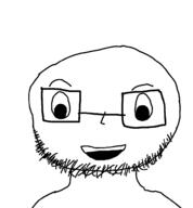 glasses meta:tagme open_mouth round_head smile soyjak stubble variant:gem // 900x972 // 53.3KB