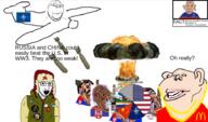 USD amerimutt antifa aryan blue_eyes bomb brown_skin china clothes explosion flag:nato flag:serbia graph hanging hat india japan jet nato plane russia saudi_arabia serbia smile south_korea subvariant:brunetto subvariant:impish_ameriaryan subvariant:impish_amerimutt subvariant:wholesome_soyjak text transgender_flag ukraine united_states ushanka variant:bernd variant:gapejak variant:impish_soyak_ears variant:soyak // 911x536 // 420.8KB