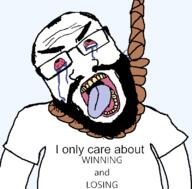 WINNING artist:XXX_SKIBIDISIGMA_XXX hanging loser losers lost subvariant:science_lover template variant:markiplier_soyjak win won // 800x789 // 56.8KB