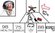 DOOM_(game) anger angry ar15 arrow assault_rifle blood bulletproof_vest doom first_person flag:ukraine graffiti headphones holding_gun im_a_lazy_faggot_so_tag_this_for_me m16 pov rage rifle shotgun sign streamer subvariant:chudjak_front subvariant:feralrage tranny tunnel ukraine variant:bernd variant:chudjak variant:feraljak video_game // 800x477 // 127.4KB
