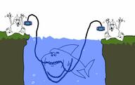 3soyjaks angry animal arm bloodshot_eyes brain crying foot full_body gameboy_advance gameshark glasses hand hands_up incomprehensible_woahjack leg open_mouth shark sharp_teeth smile soyjak stubble variant:impish_soyak_ears variant:soyak wire // 2400x1514 // 203.4KB