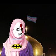 Warrior-Z(user) batman glasses hezbollah hijab irl_background kratos namefag_drama pedophile tranny variant:chudjak // 890x890 // 214.4KB
