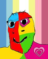 colorful deformed girllover glasses hair map_(pedophile) open_mouth pedophile smile soyjak stubble subvariant:nucob variant:cobson // 1080x1340 // 234.0KB