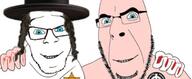 blood blue_eyes celtic_cross glasses jewish_star no_more_brother_wars pink_skin stubble variant:cobson variant:feraljak white_nationalism zionism // 440x180 // 16.1KB