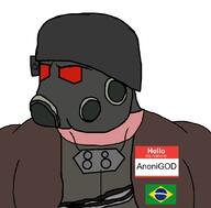 Anonimos(namefag) aryan chad fallout_new_vegas flag:brazil gas_mask gasmask ncr subvariant:mexiaryan variant:meximutt // 886x872 // 73.0KB