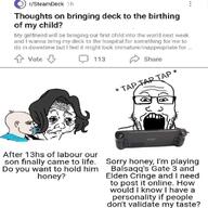 baby baldurs_gate elden_ring glasses hair nordic_chad open_mouth pacifier reddit reddit_moment soyjak steam_deck stubble variant:markiplier_soyjak // 800x800 // 73.6KB