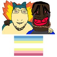 chud_troon_alliance crying fire flag flag:minor_attracted_person glasses hugging jartycuck nintendo pedophile pokemon rope slopjak subvariant:chudjak_front typhlosion variant:bernd variant:chudjak video_game white_background // 900x900 // 111.6KB