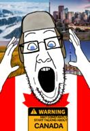 aryan blue_eyes canada canadian clothes flag glasses hat lee_goldson open_mouth stubble variant:ppp warning // 566x823 // 377.1KB