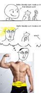 award blond blue_eyes buff comic glasses irl lollipop soyjak sweet_baby_inc variant:chudjak wordswordswords // 551x1238 // 226.3KB
